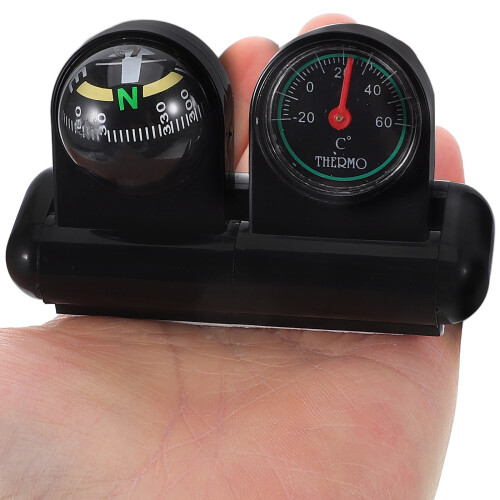 Car Compass Thermometer with Black Plastic Case 2