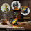 Lampe chat vintage LED en vitrail, veilleuse alimentée par USB 2