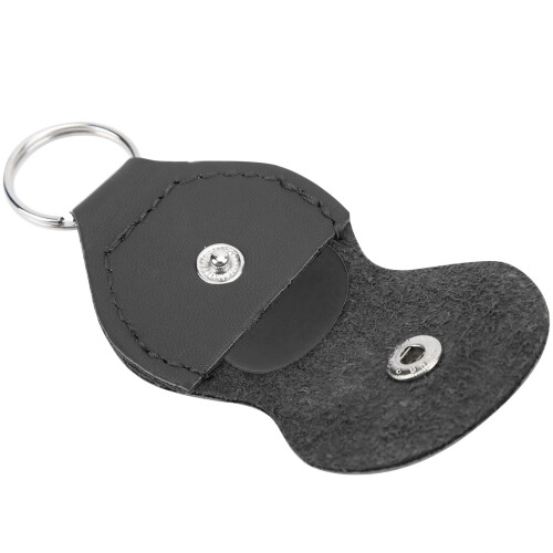 Guitar Pick Bag Soft PU Leather with Keychain 1 Pack 1