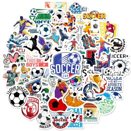 Graffiti Football Stickers Waterproof 50 Pack 2
