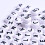 Acrylic Letter Beads Round A Black White 1000Pcs 5