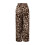 Women's Leopard Print Red Drawstring Wide Leg Pants 8