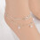 Women's Sterling Silver Anklet with Boho Beads 5