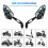 Rear View Mirrors for Motorcycle Adjustable PP 1 Pair 4
