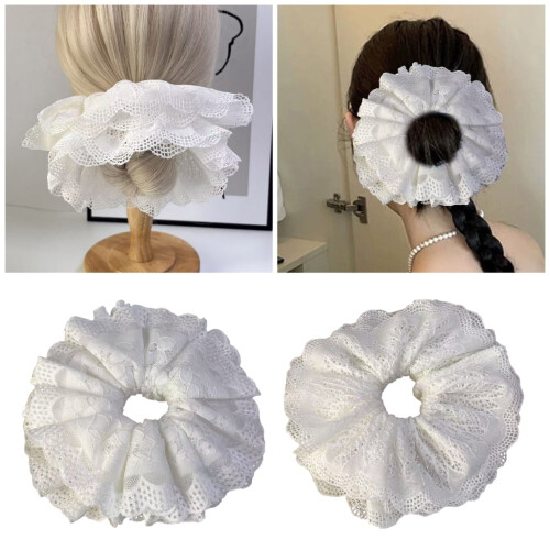 Multi-Layer Hair Scrunchie Thick Oversized Ponytail Holder 1