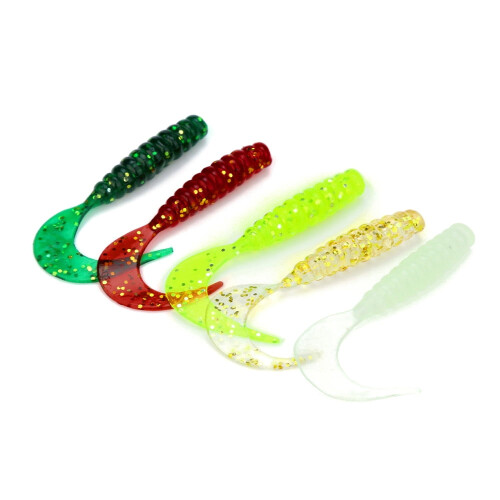 Fishing Bait Soft Plastic Grub Worms 5cm 50PCS 1