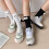 Magnetic Holding Hands Socks White 2 Pairs 4