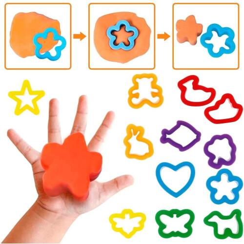 Dough Tools Kit Plastic Rollers and Cutters 23 Pcs 2