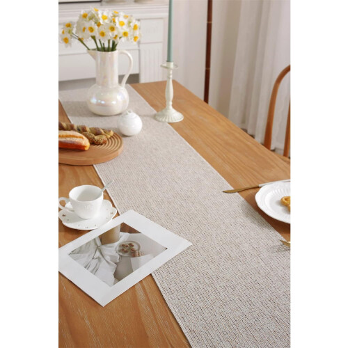 Chemin de table rustique d'automne avec pompons, style bohème et champêtre 2