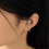 Rose Stud Earrings Alloy Texture 1 Pair 3