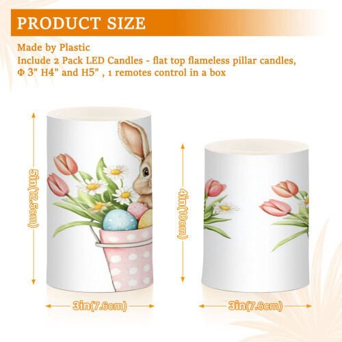 LED Flameless Candles with Remote and Timer 2 Pack 2
