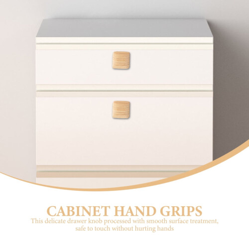 Wooden Door Knobs for Drawers and TV Cabinets 4 pcs 2