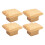 Wooden Door Knobs for Drawers and TV Cabinets 4 pcs 4