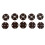 Metal Sew-on Press Stud Snap Fasteners 25mm Coffee 5 Sets 2