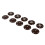 Metal Sew-on Press Stud Snap Fasteners 25mm Coffee 5 Sets 5