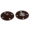 Metal Sew-on Press Stud Snap Fasteners 25mm Coffee 5 Sets 6