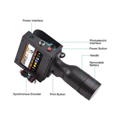 Handheld Inkjet Printer with 4.3-Inch Touch Screen 1