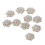 Rhinestone Flower Embellishments Flatback Beads 10pcs 4