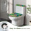 Universeller WC-Sitzbezug mit Monstera-Blattmuster 4