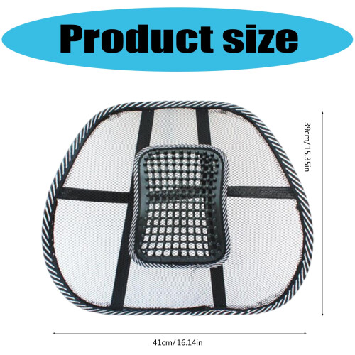 Ice Silk Car Seat Cushion with Ergonomic Lumbar Support 2