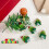 Christmas Tree Glass Crystal Beaded Charms 5 pcs 5