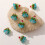 Christmas Tree Glass Crystal Beaded Charms 5 pcs 7
