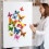 3D-sommerfuglklistremerker med magneter, 1 sett 6