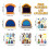 Cartoon Nativity Scene Stickers for Christmas Tree 3