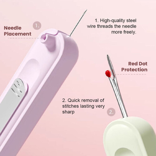 Needle Threader and Seam Ripper Hand Sewing Tool 2-in-1 1