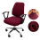 Housse de chaise de bureau extensible en maille 2 pièces 8