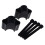 Motorcycle Handlebar Riser Extension Clamp 22mm Black 2