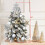 Christmas Tree Tabletop 2FT Flocked Silver with Lights 5