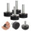 Adjustable Furniture Feet Rubber Iron Black 5 pcs 4