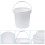 3 Gallon Plastic Bucket White Portable Container with Lid for Storage 2