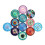 Glass Dome Flatback Cabochons 25mm 20 pcs 6