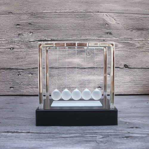 Διακόσμηση Γραφείου Newton's Cradle Γυάλινες Μπάλες Ενεργειακό Παιχνίδι 1 Σετ 1