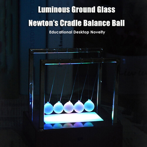 Διακόσμηση Γραφείου Newton's Cradle Γυάλινες Μπάλες Ενεργειακό Παιχνίδι 1 Σετ 2
