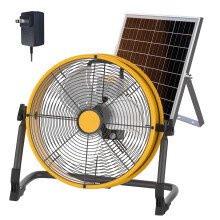 (12 inches) 12 Inch Portable Battery Powered Solar Fan Rechargeable Home Garage Large Factory Fan Portable Indoor Outdoor Fish Camping Fan