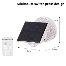 (A1) Portable Mini Hand Clip Fan USB Rechargeable Solar Fan Travel Outdoor Hiking Camping Clip-on Air-cooled Small Fan