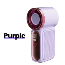 (Purple) Portable Mini Fan Outdoor Handheld Fan C-type Rechargeable Cooling Fan Suitable For Student Dormitory Summer Home Desk