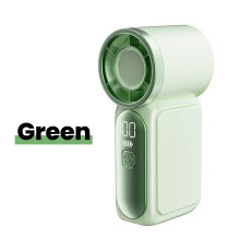 (Green) Portable Mini Fan Outdoor Handheld Fan C-type Rechargeable Cooling Fan Suitable For Student Dormitory Summer Home Desk