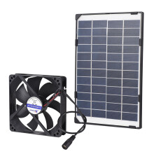 (black) Mini Solar Fan 6W 12V Solar Exhaust Fan Mini Ventilation Fan Suitable For Small Pet Kennels Chicken Coops Greenhouses