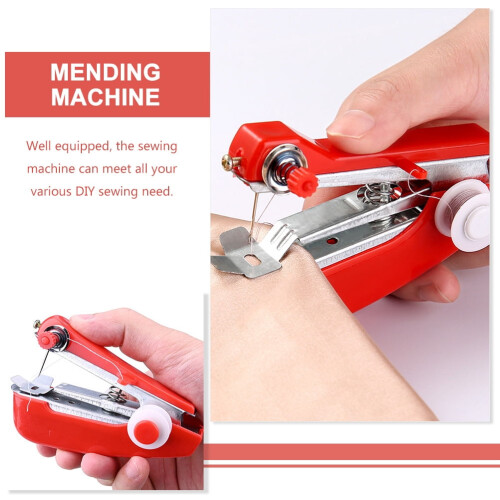 Portable Manual Handheld Sewing Machine Red 2-Pack 1