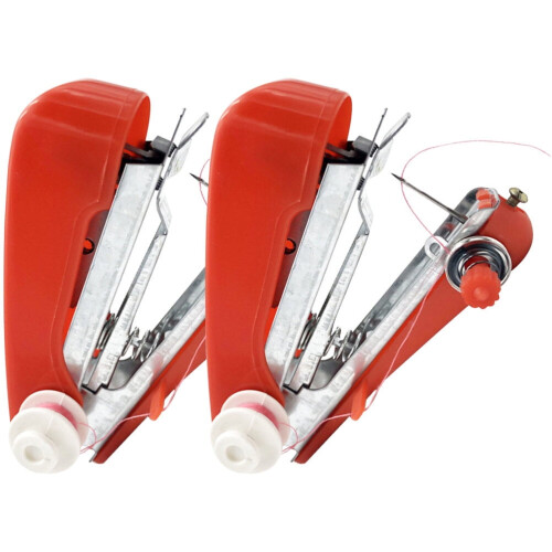 Portable Manual Handheld Sewing Machine Red 2-Pack 2