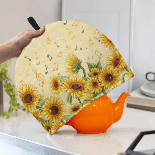 Sunflower Teapot Cover Cozy with Hanging Loop 1-Pack 1