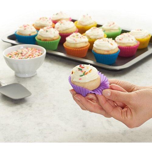 Silicone Cupcake Liners Nonstick 6 12 or 24 Pcs 2