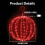 LED Christmas Light Balls 12 inch Foldable 2 Pack Red 5