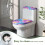 Ensemble de 2 couvre-cuvettes de toilette tie-dye extensibles 4