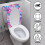 Ensemble de 2 couvre-cuvettes de toilette tie-dye extensibles 3