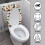 Ensemble de housse de siège de toilette universelle à base élastique 17 x 21 pouces 3